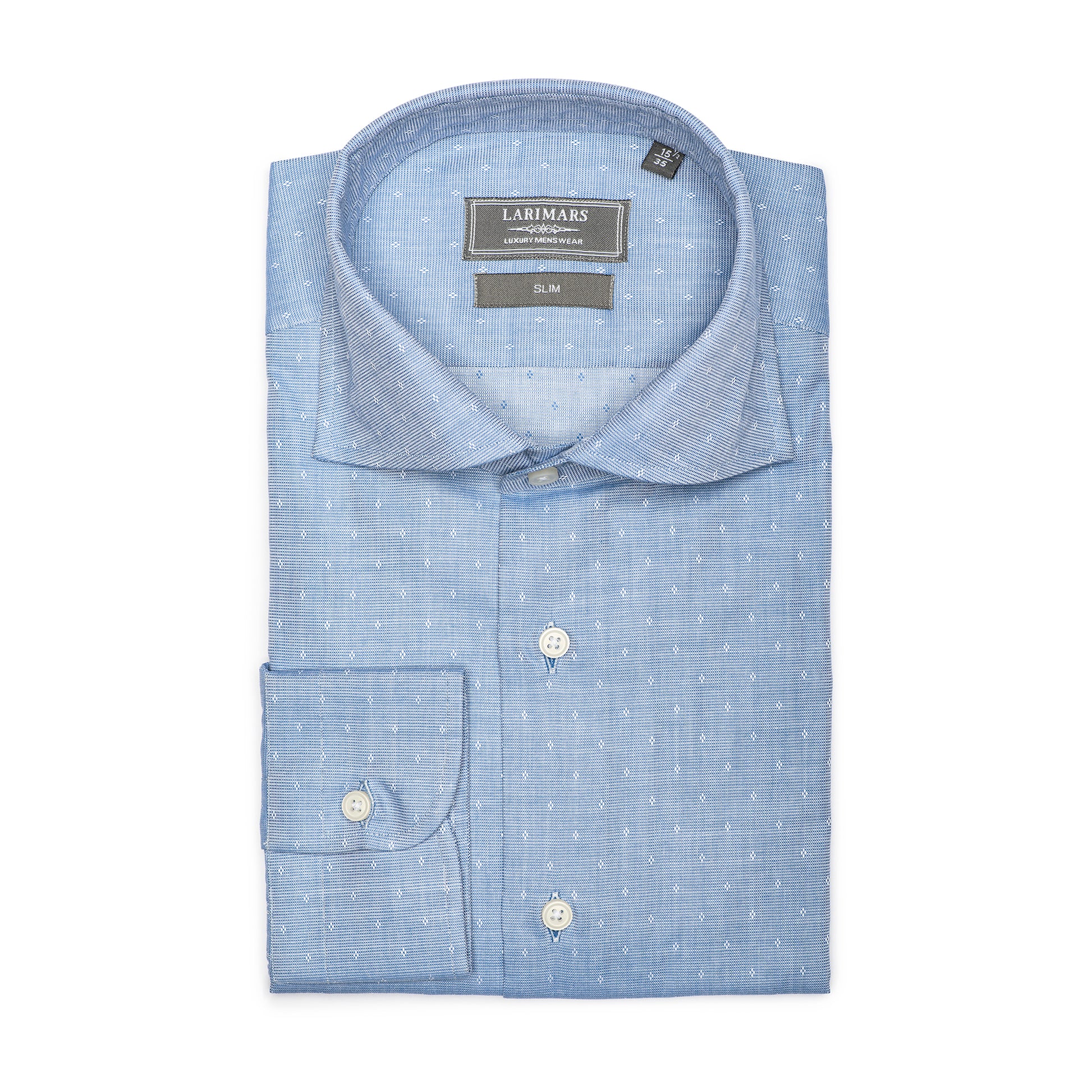 Blue Dobby Texture Shirt for Men