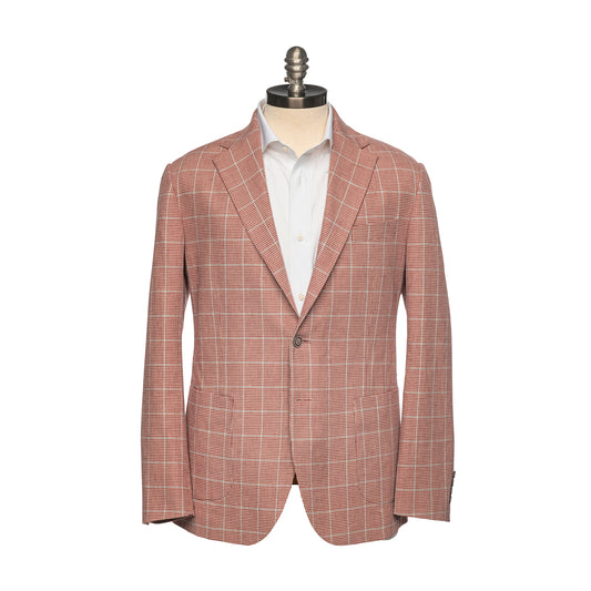 Burgundy Check Jacket for Men