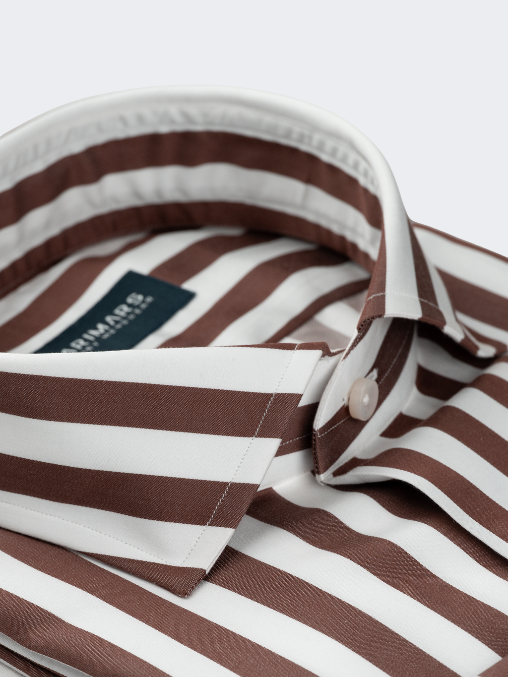 Brown Wide Stripe | Cotton Shirt
