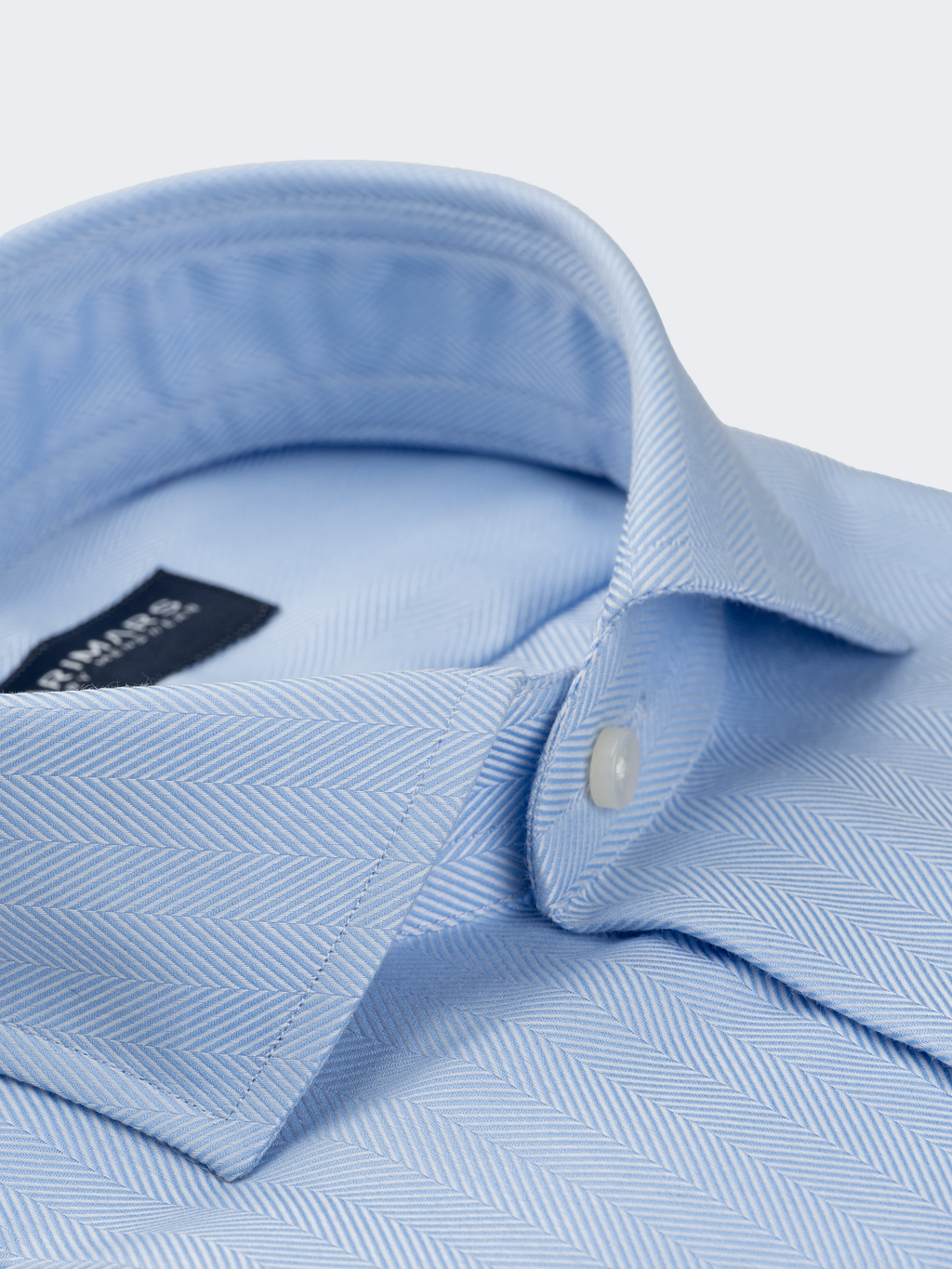 Light Blue Herringbone | Cotton Shirt