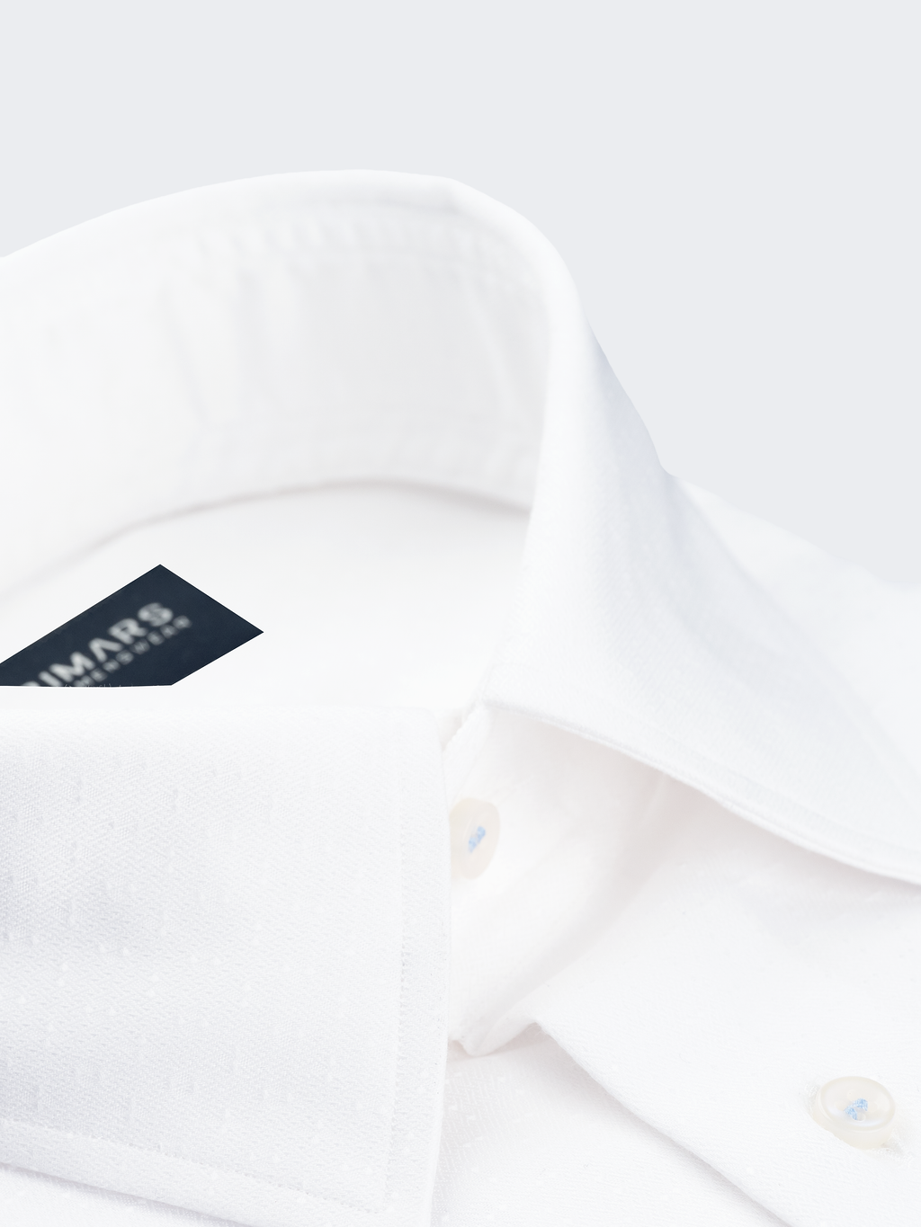 White Micro Dobby Texture Shirt