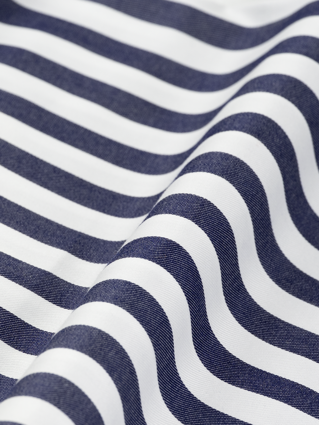 Navy Blue Wide Stripe | Cotton Shirt