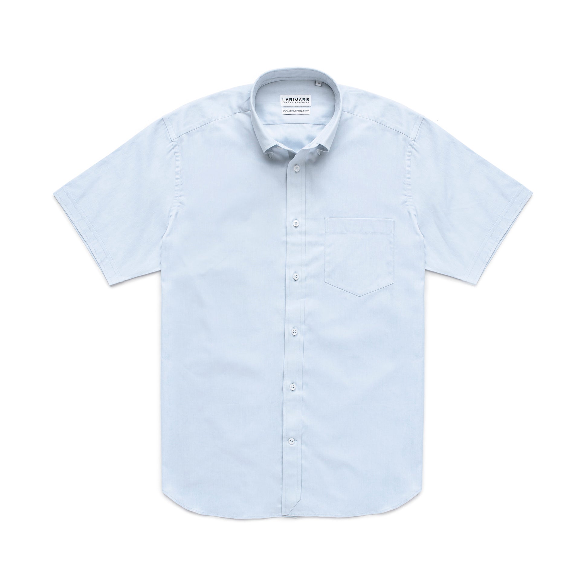 Blue Pinpoint Half Sleeve Oxford Shirt