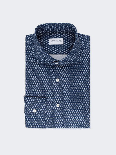 Navy Geometric Print