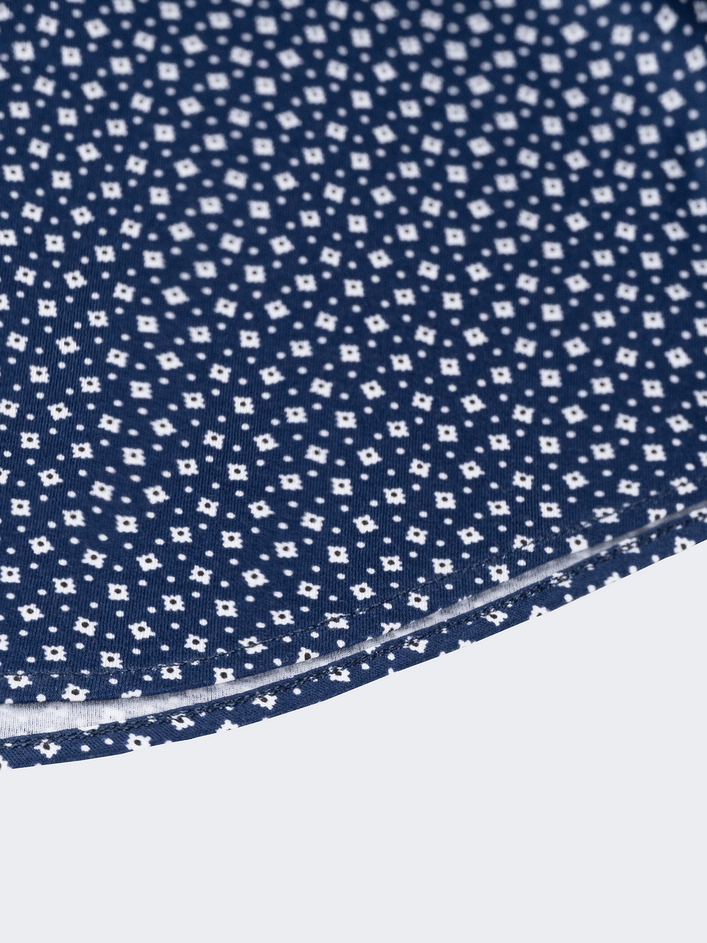 Navy Geometric Print