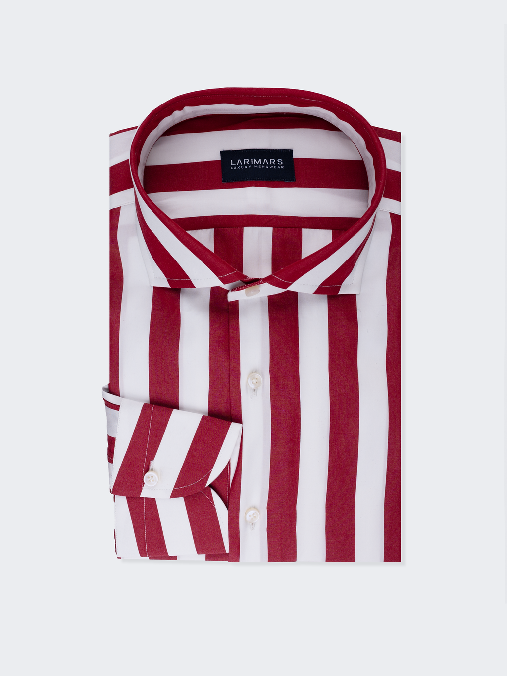 Red Wide Stripe | Cotton Shirt
