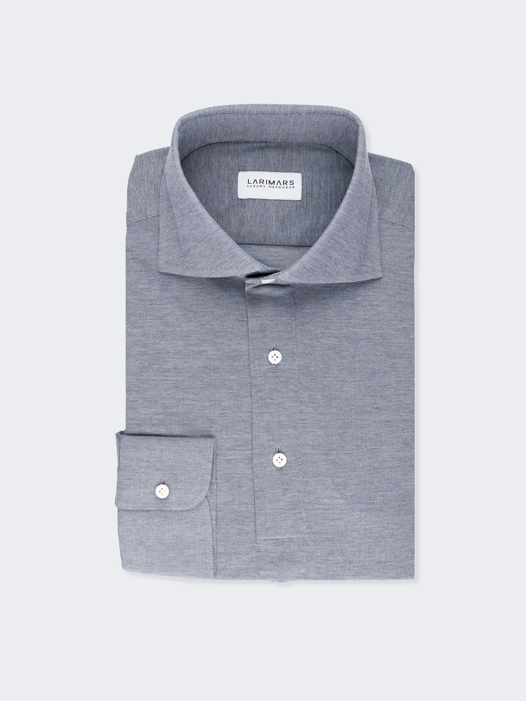 Grey Knit Chambray | Stretch Shirt