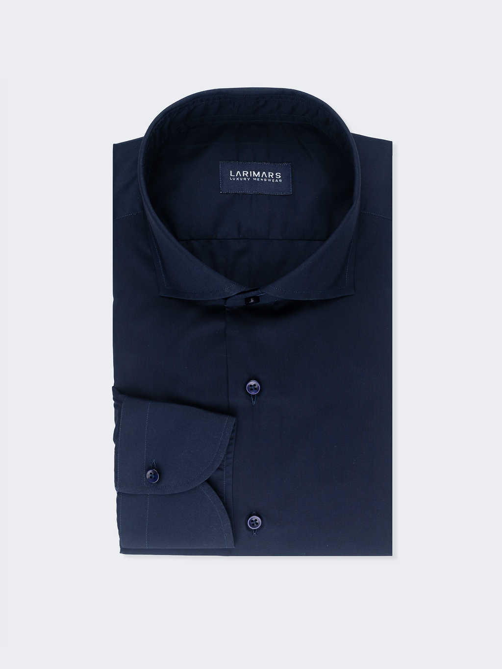 Navy Poplin | Cotton Shirt