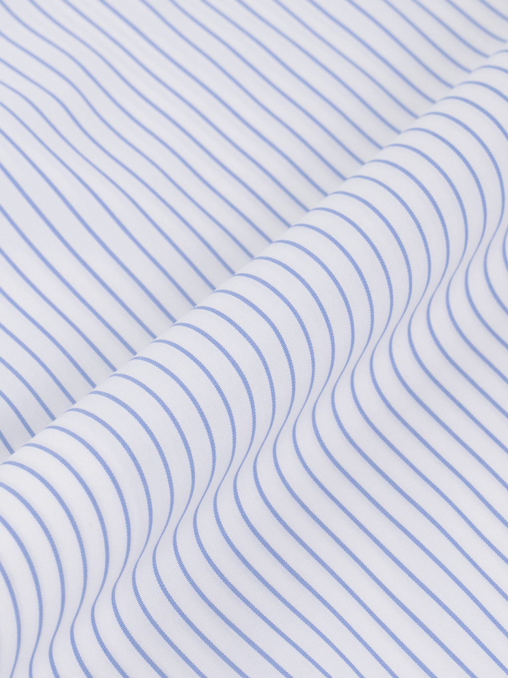 Medium Blue Pencil Stripe | Easy Iron