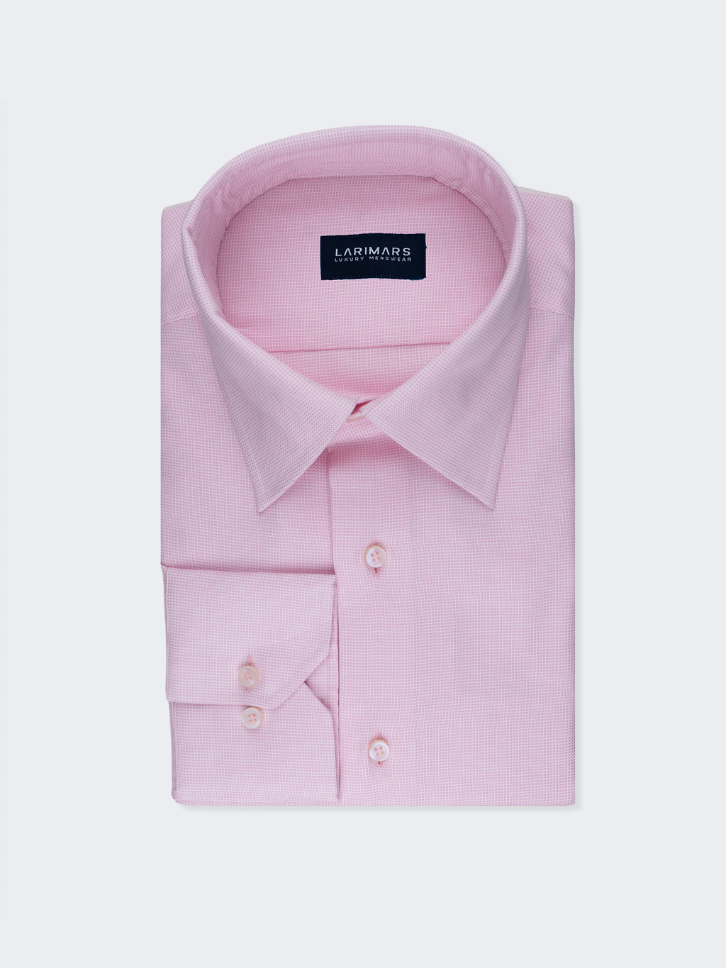 Pink Micro Dobby Texture Shirt