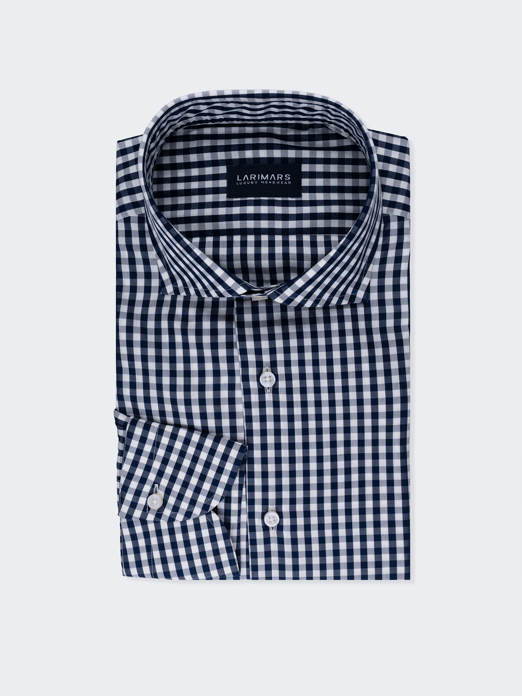 Navy Gingham | Cotton Shirt