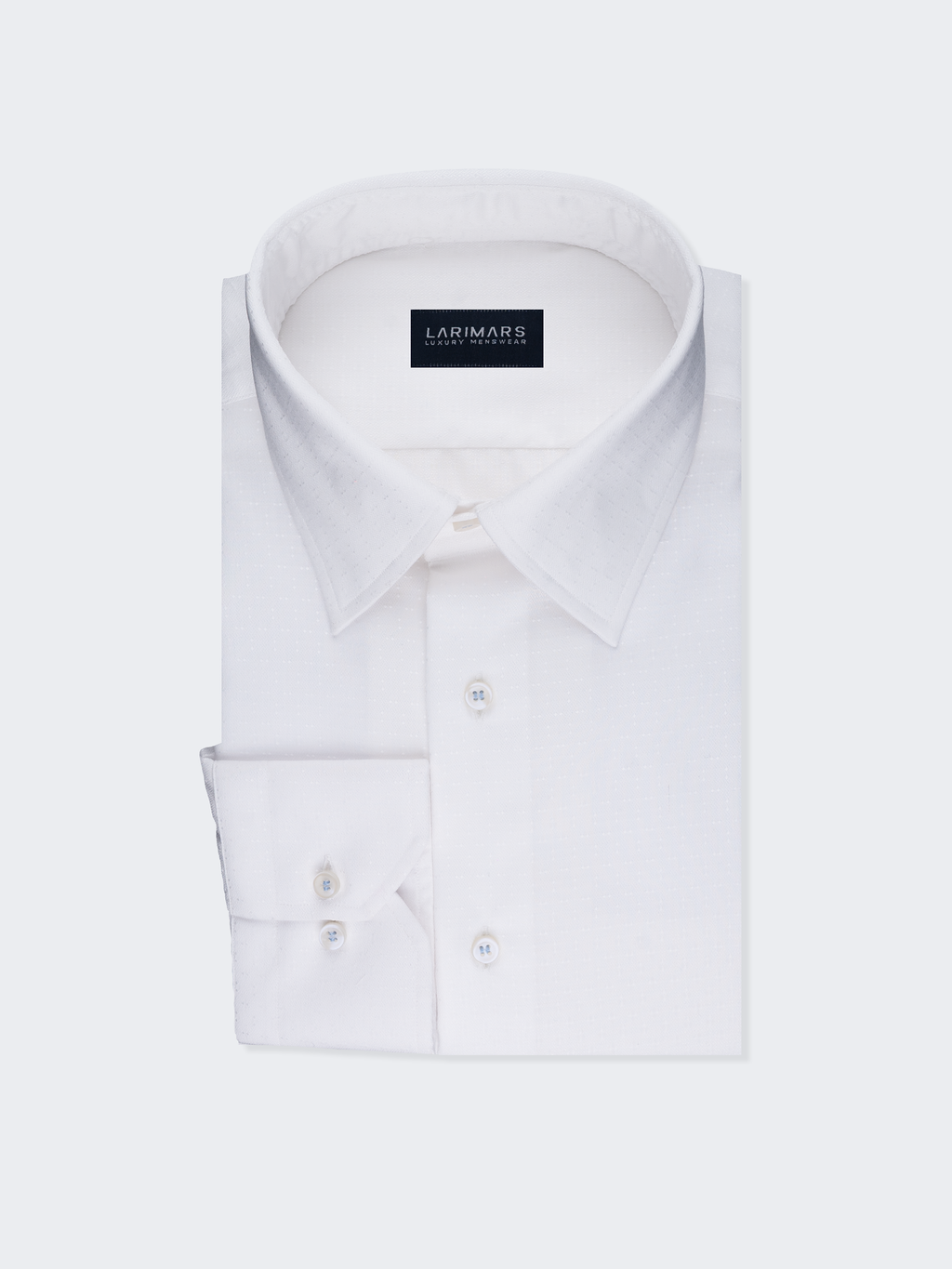 White Micro Dobby Texture Shirt