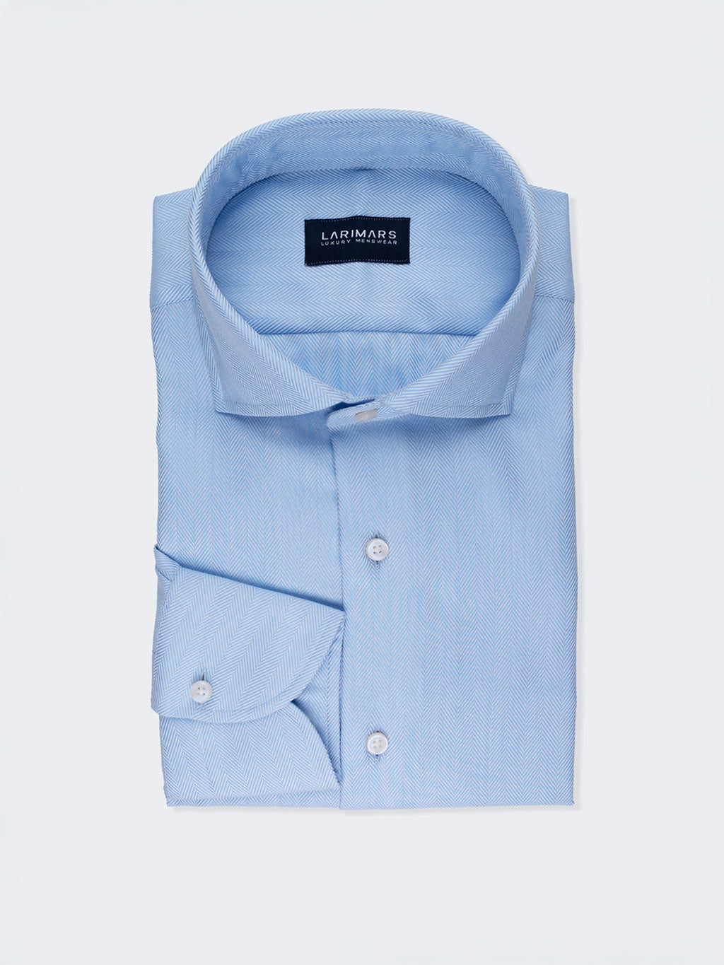 Light Blue Herringbone | Cotton Shirt