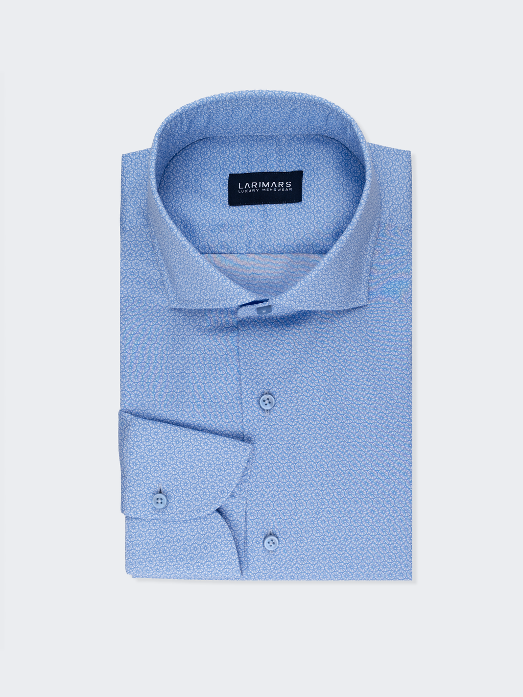 Indigo Wheel Print | Cotton Shirt