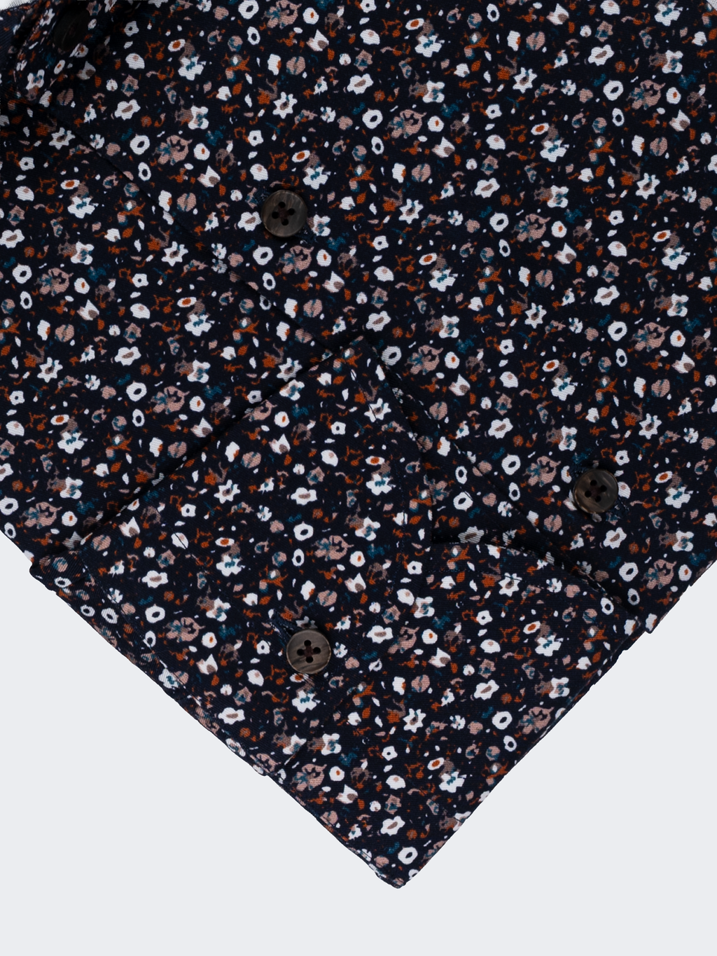 Brown Ditsy Print | Cotton Shirt