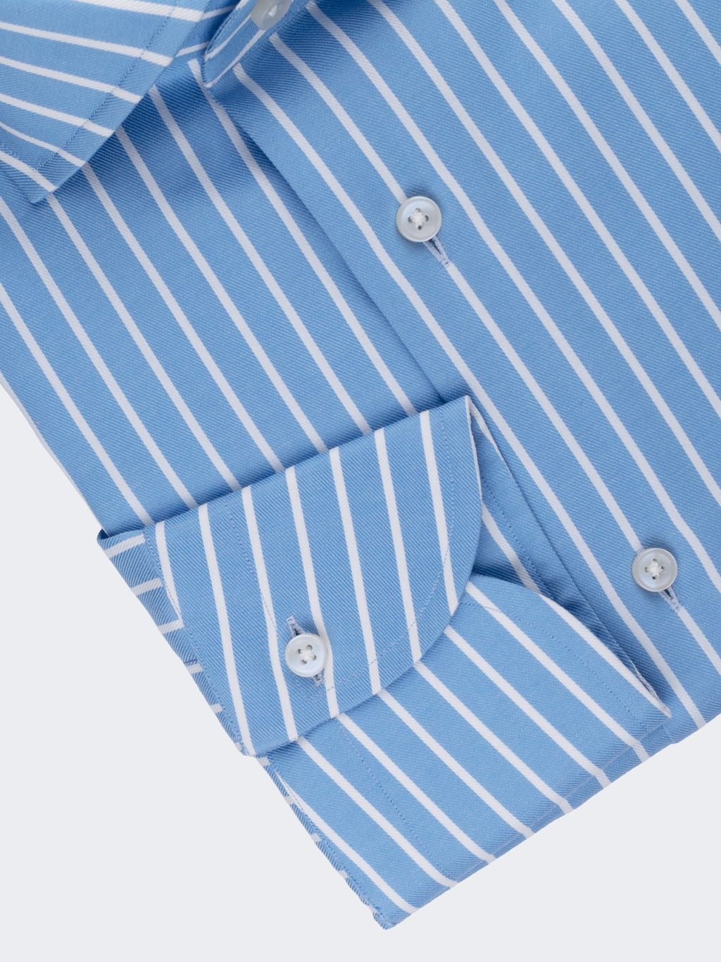 Medium Blue Reverse Stripe | Cotton Shirt