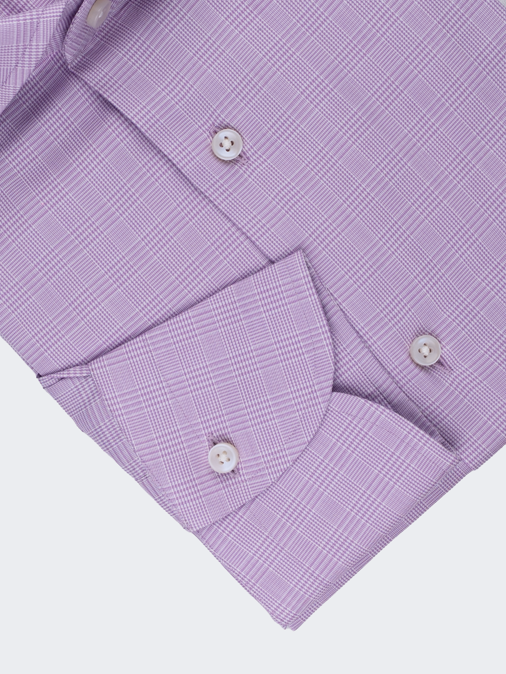 Mauve Prince of Wales Check | Cotton Shirt