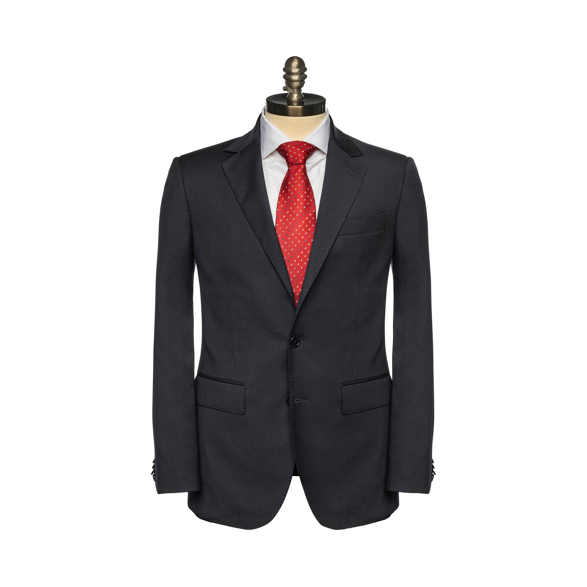 Solid Navy Two Pcs Suit for Men