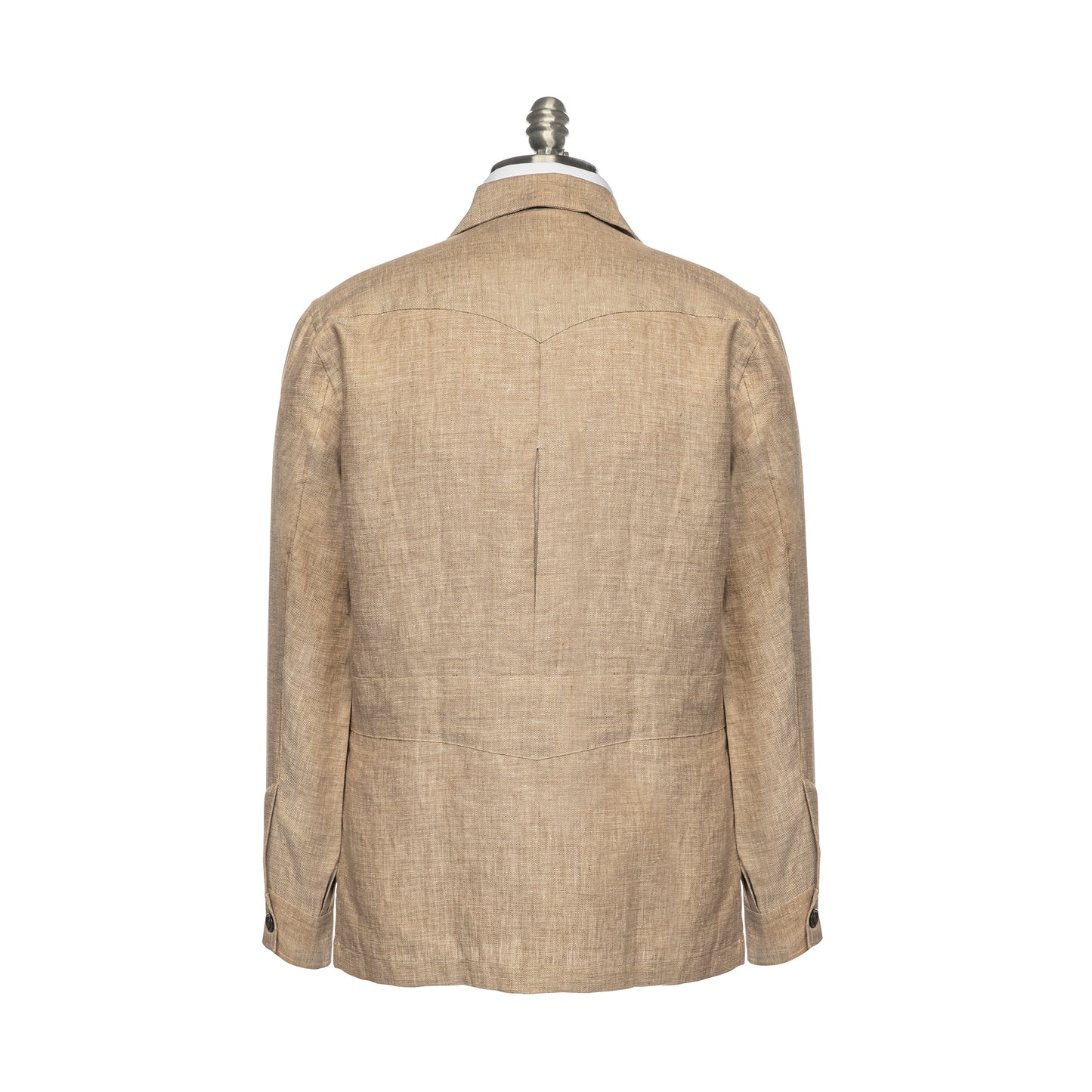 Wheatish Linen Field Jacket for Men