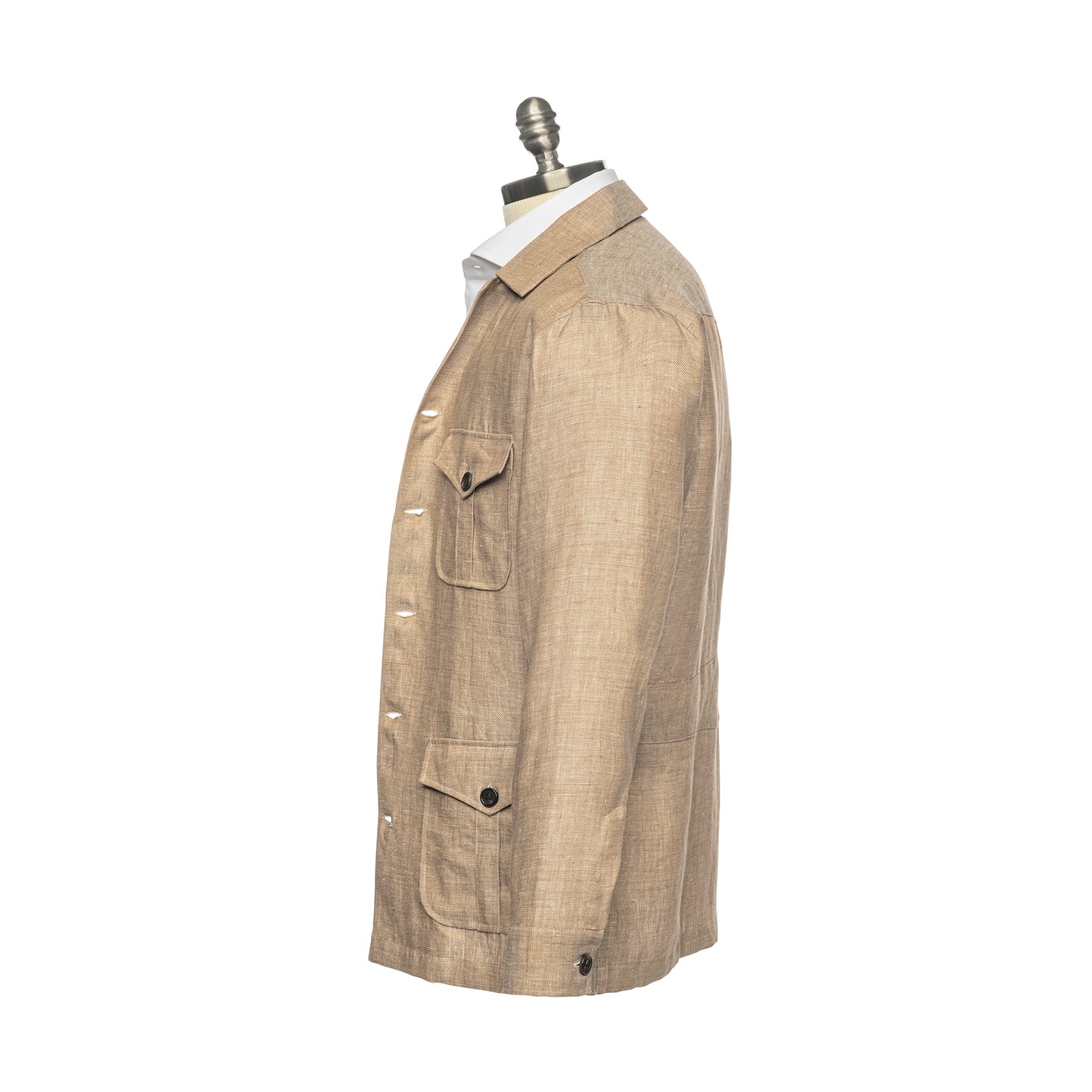 Side picture of Wheatish Linen Field Jacket