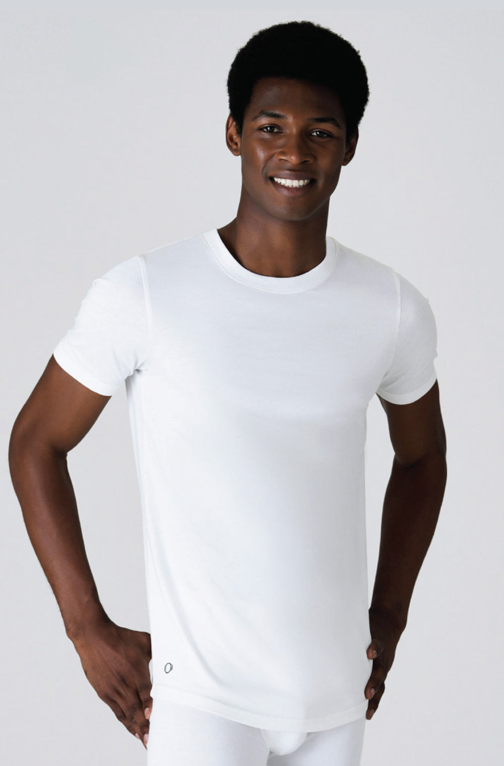 Embroidered Cotton Crewneck T-Shirt White main image 1