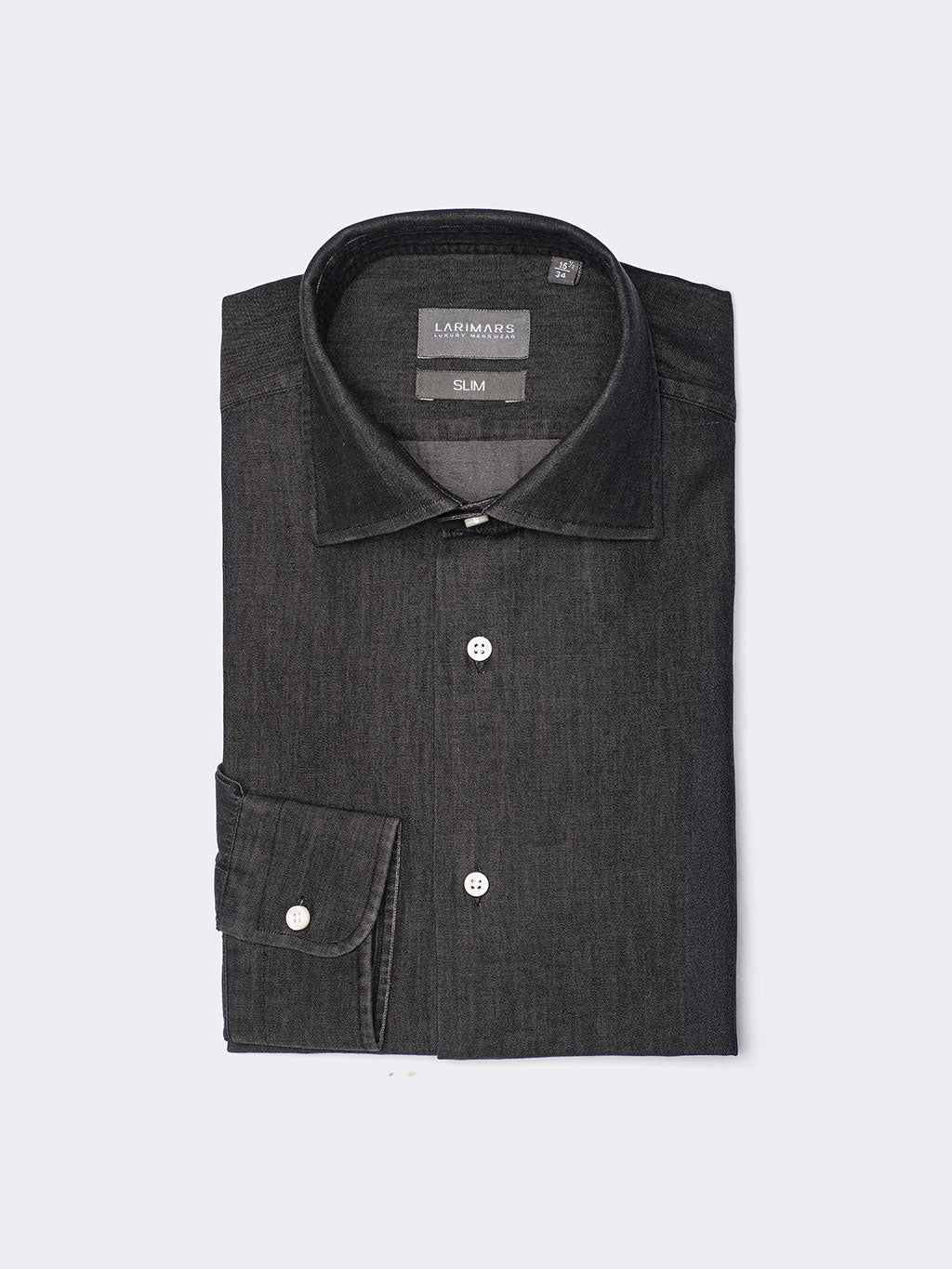 Dark Wash | Black Denim Shirt