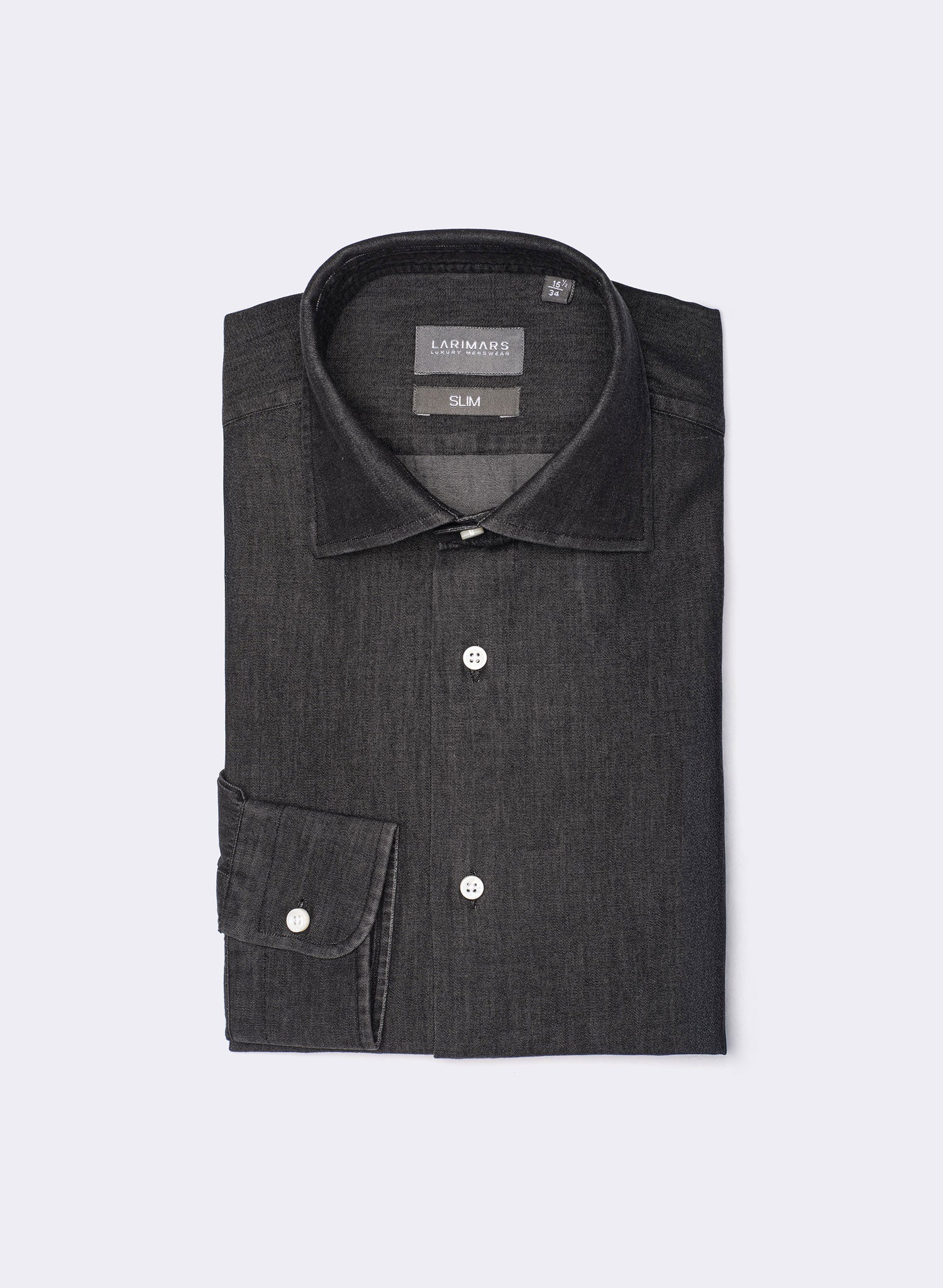 Dark Wash | Black Denim Shirt