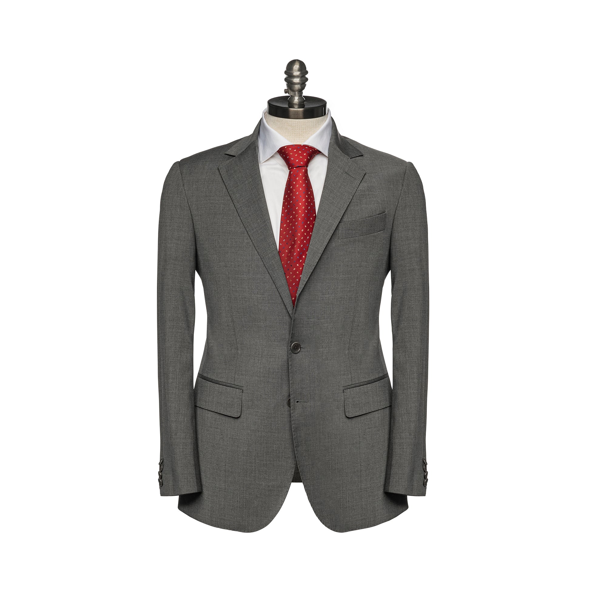 medium grey two pcs suit for men