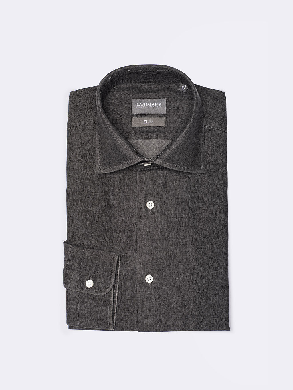 Medium Wash | Black Denim Shirt