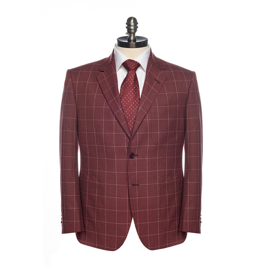 Red with Windowpane | Jacket