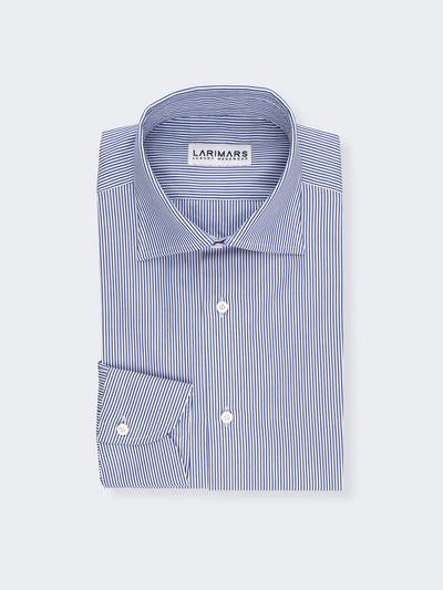 Dark Blue Pencil Stripe | Easy Iron