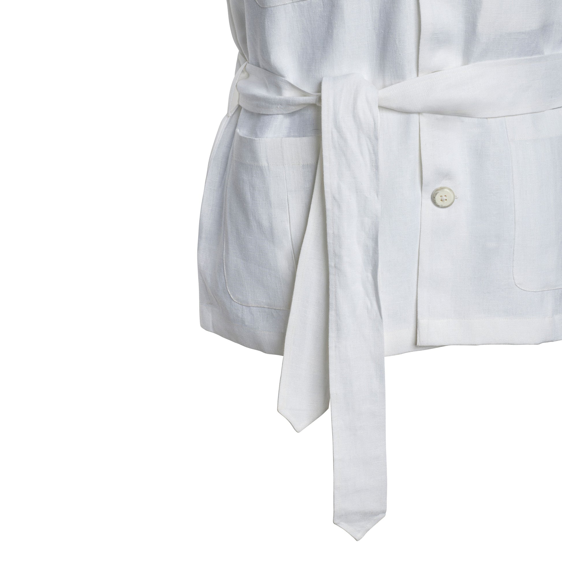 White Linen Overshirt for Men