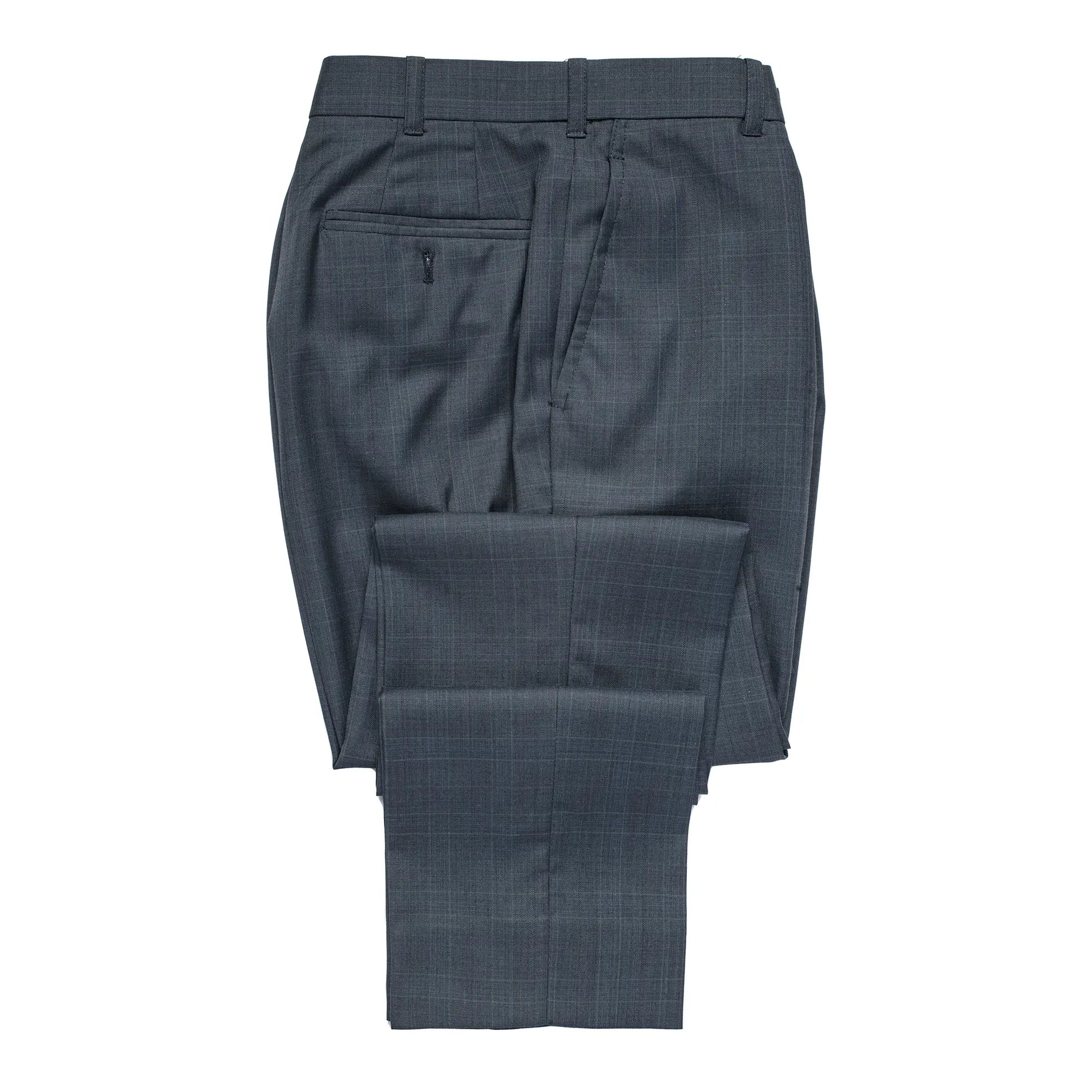 Dark Blue Windowpane Suit For Men