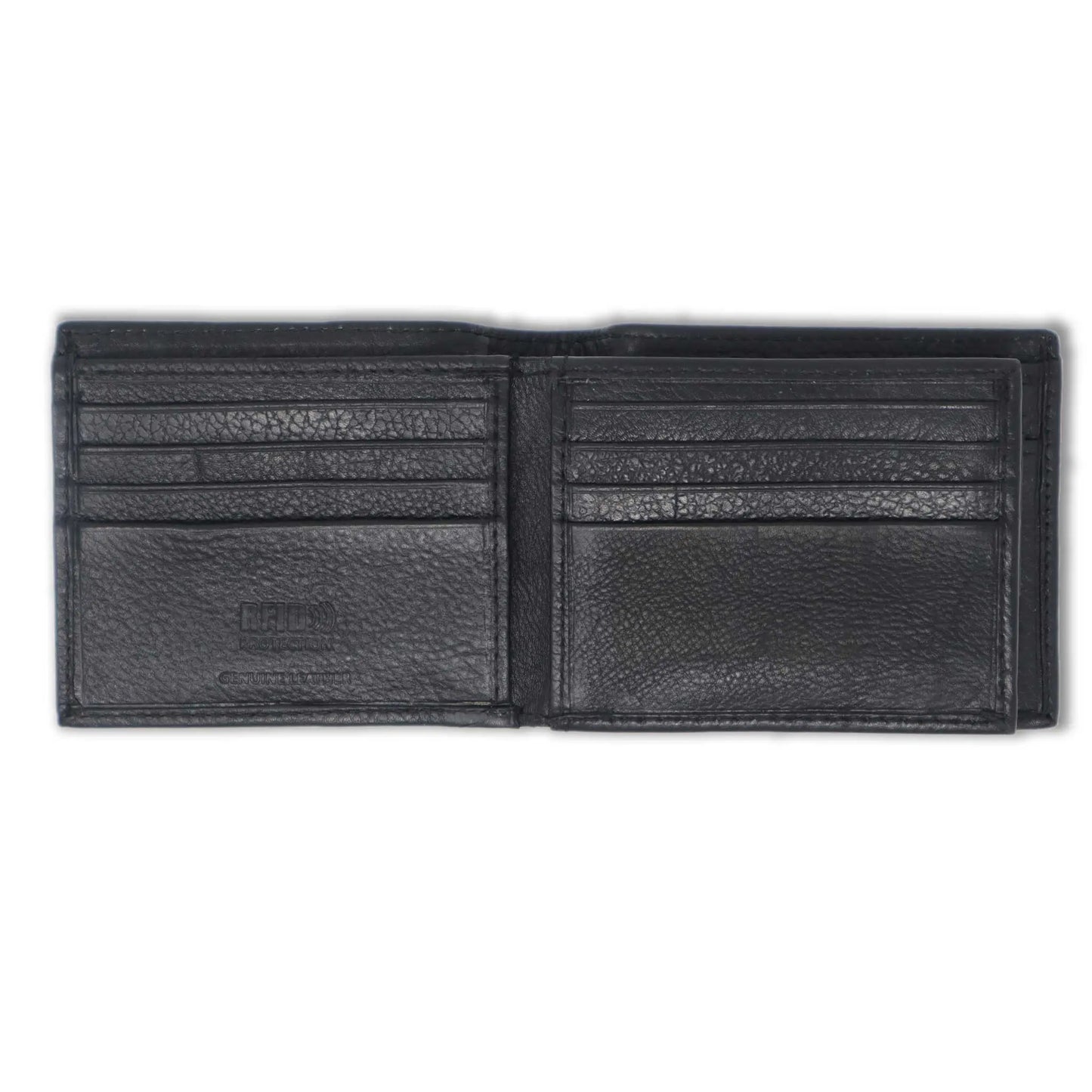 RFID Black Tri-Fold Leather Wallet - Larimars Clothing Men's Formal and casual wear shirts