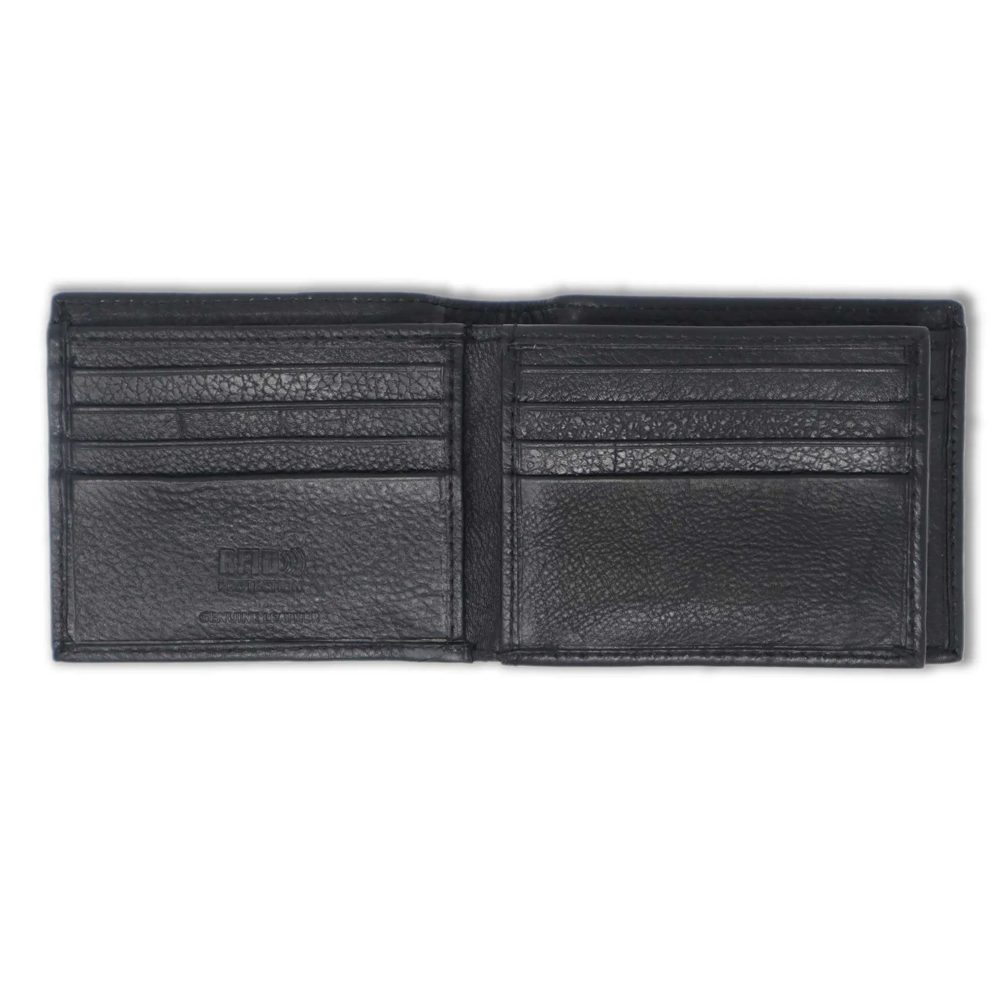 Beautiful RFID Black Tri-Fold Leather Wallet | 100% ORIGINAL