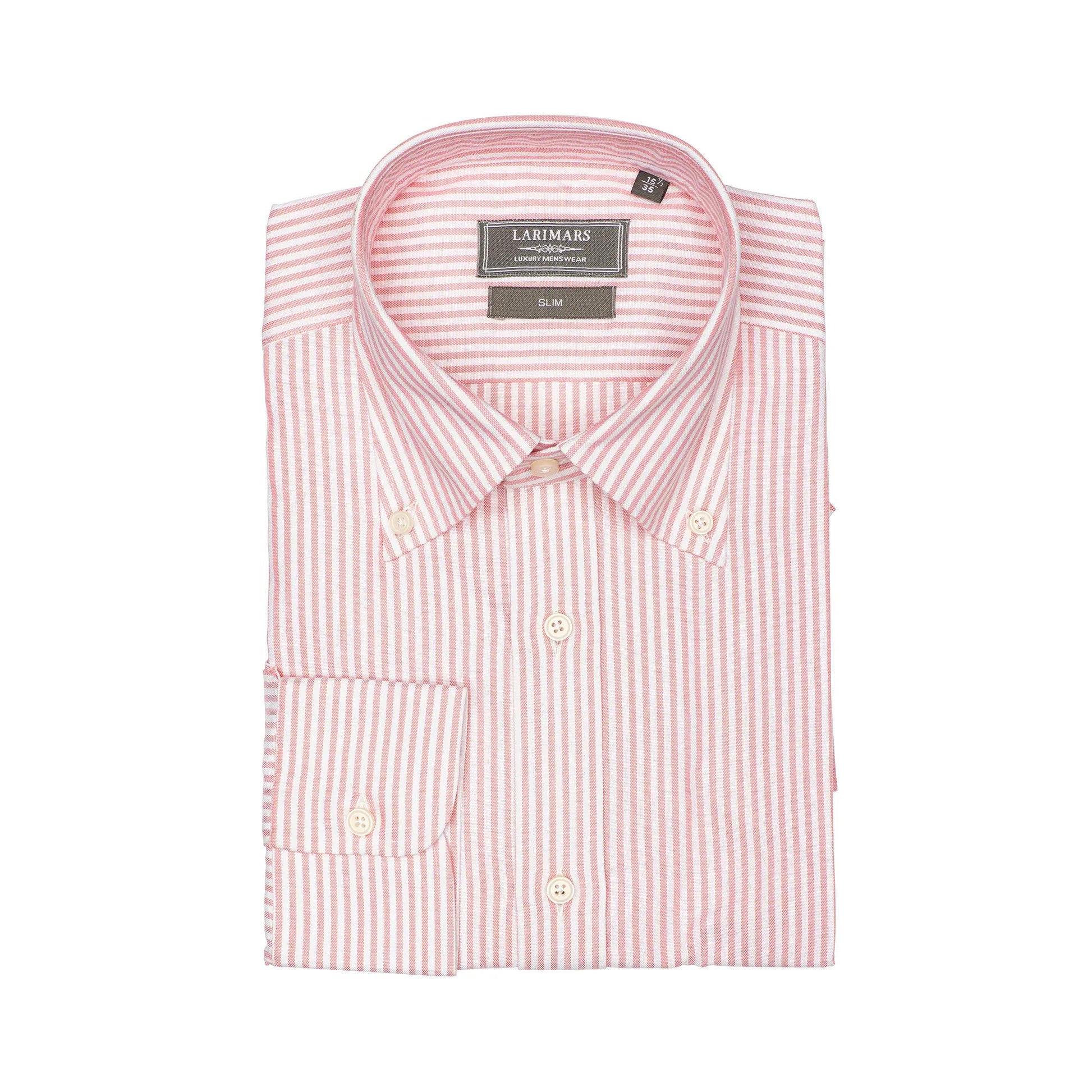Baby Pink Stripe | Light Weight Oxford - Larimars Clothing Men's Formal and casual wear shirts