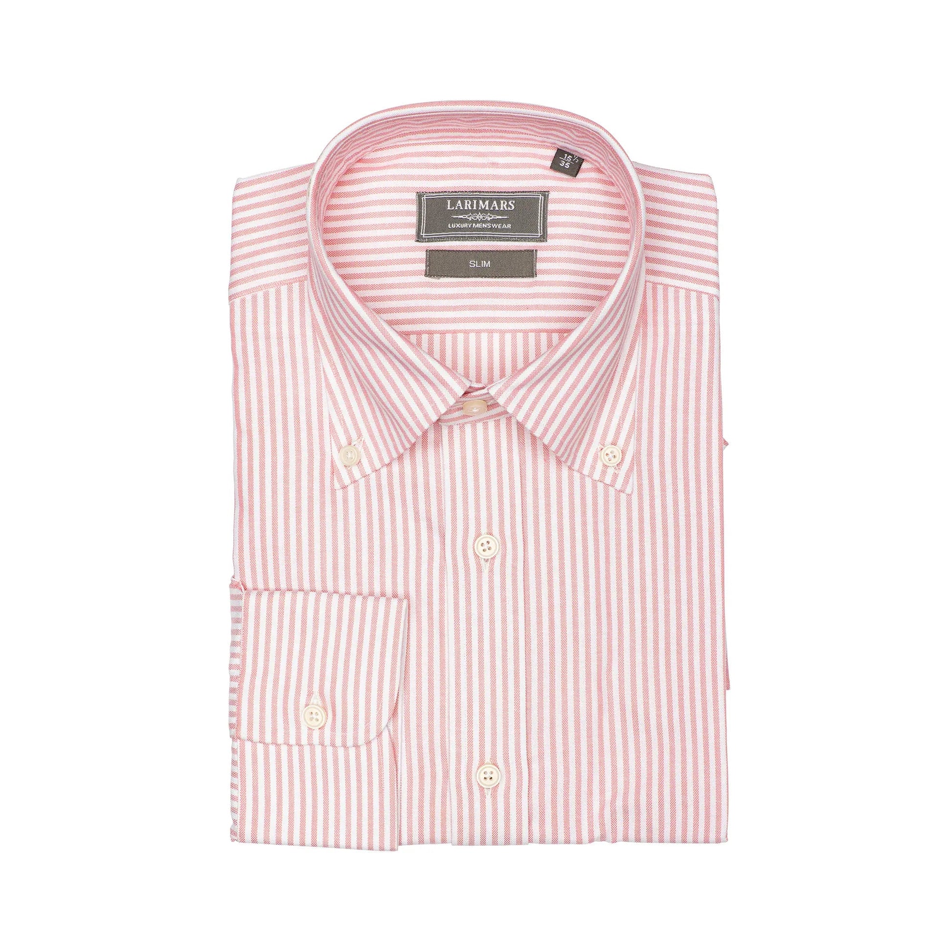 Baby Pink Stripe | Light Weight Oxford - Larimars Clothing Men's Formal and casual wear shirts