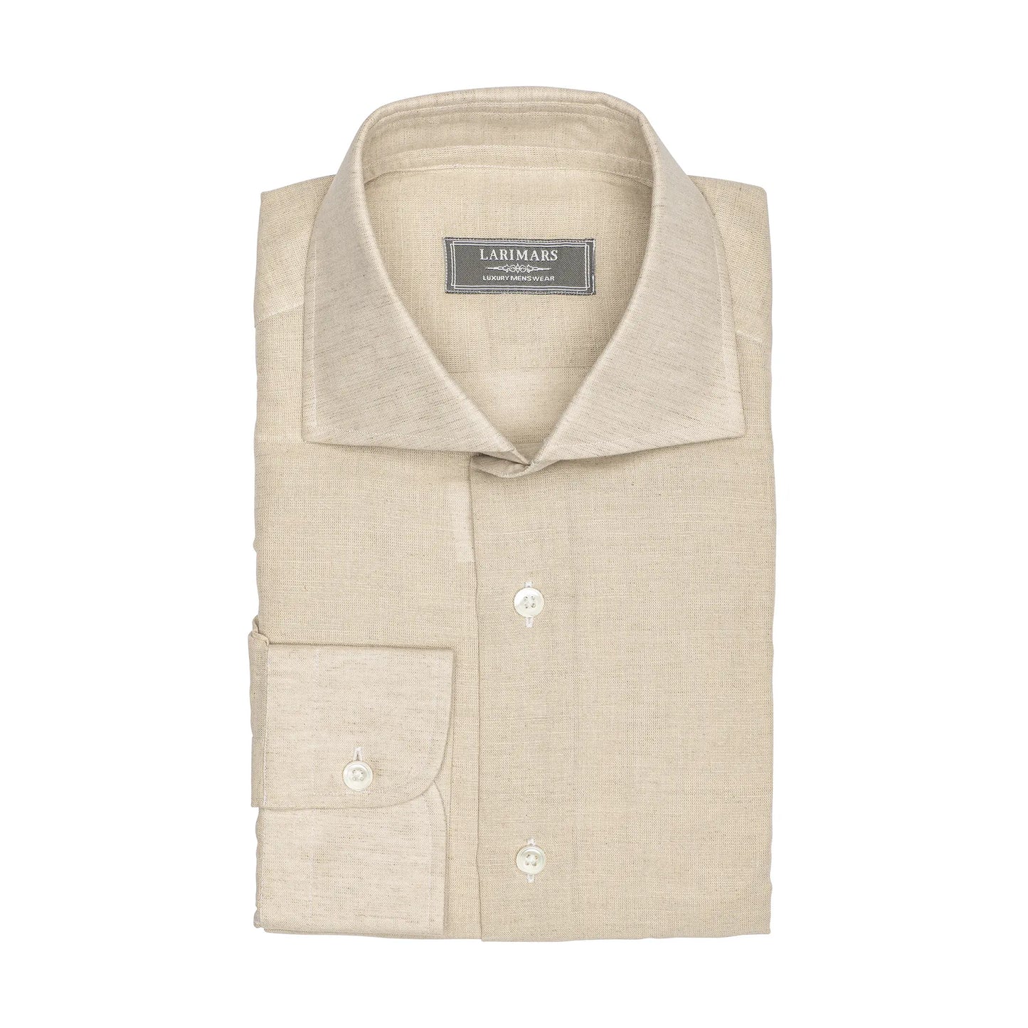Beige Cotton Linen | Burgoyne - Larimars Clothing Men's Formal and casual wear shirts