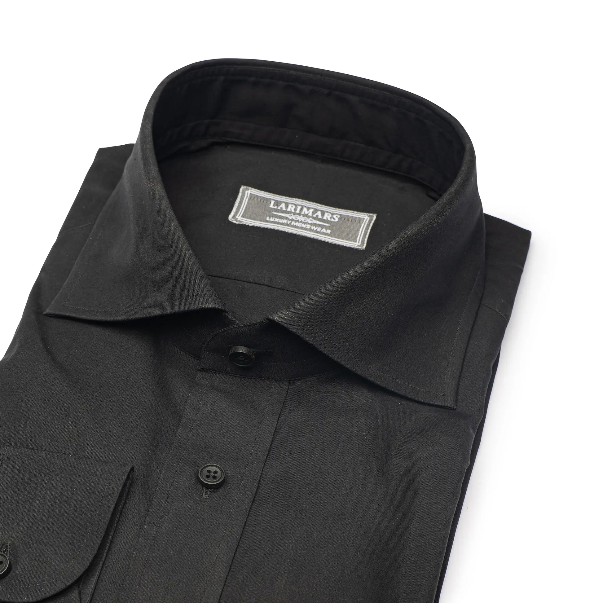 Black Satin - Larimars Clothing Men's Formal and casual wear shirts