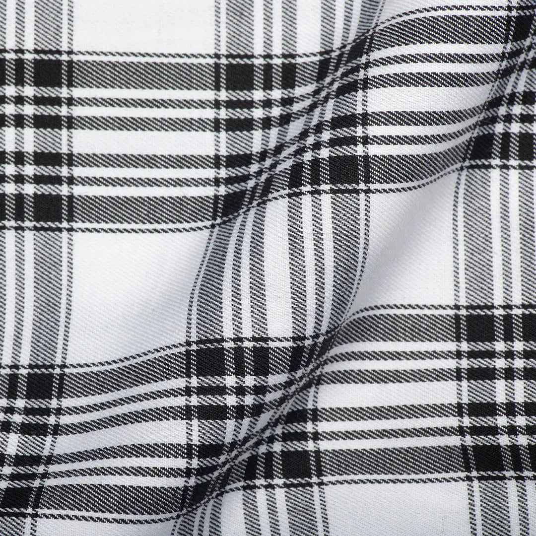 Black & White Plaid - Larimars Clothing Men's Formal and casual wear shirts