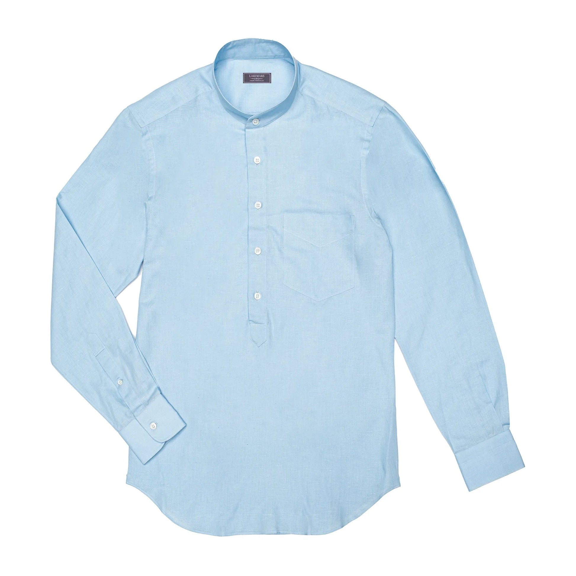 Blue Cotton Linen | Burgoyne - Larimars Clothing Men's Formal and casual wear shirts