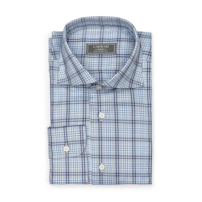 Blue Large Check - Larimars Clothing Men's Formal and casual wear shirts