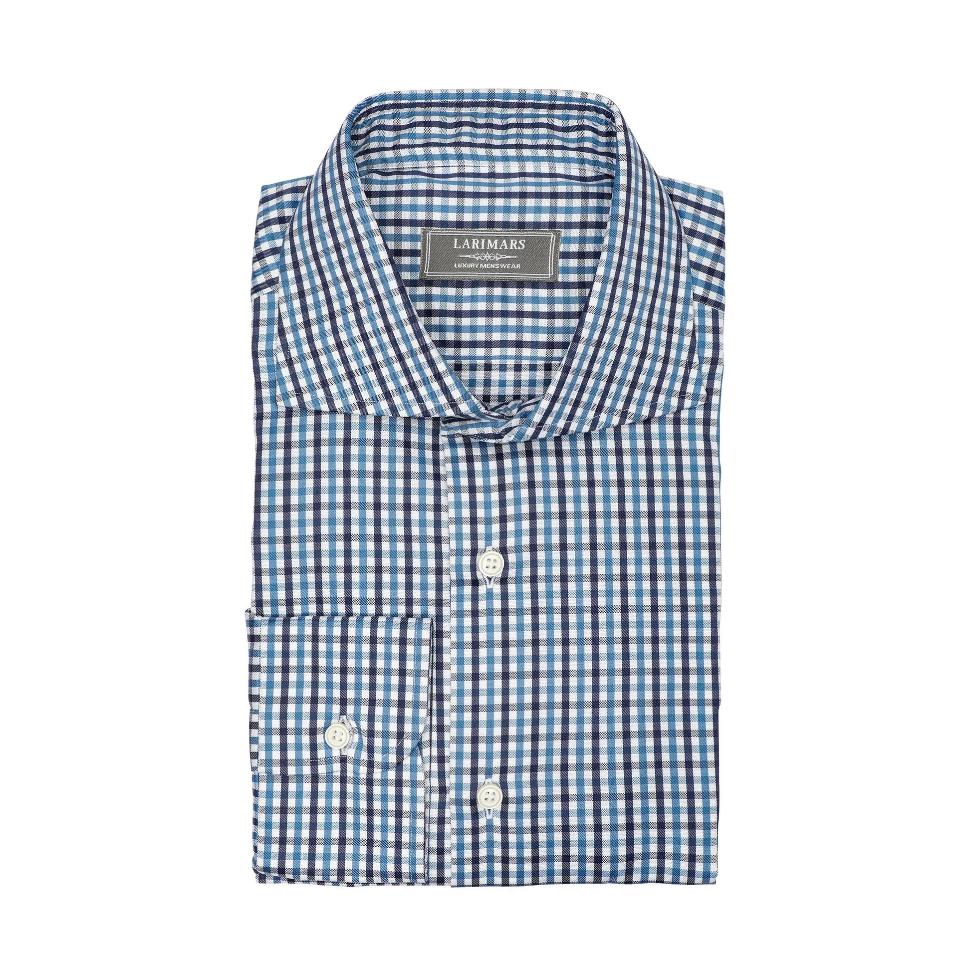 Blue Multi Check - Larimars Clothing Men's Formal and casual wear shirts