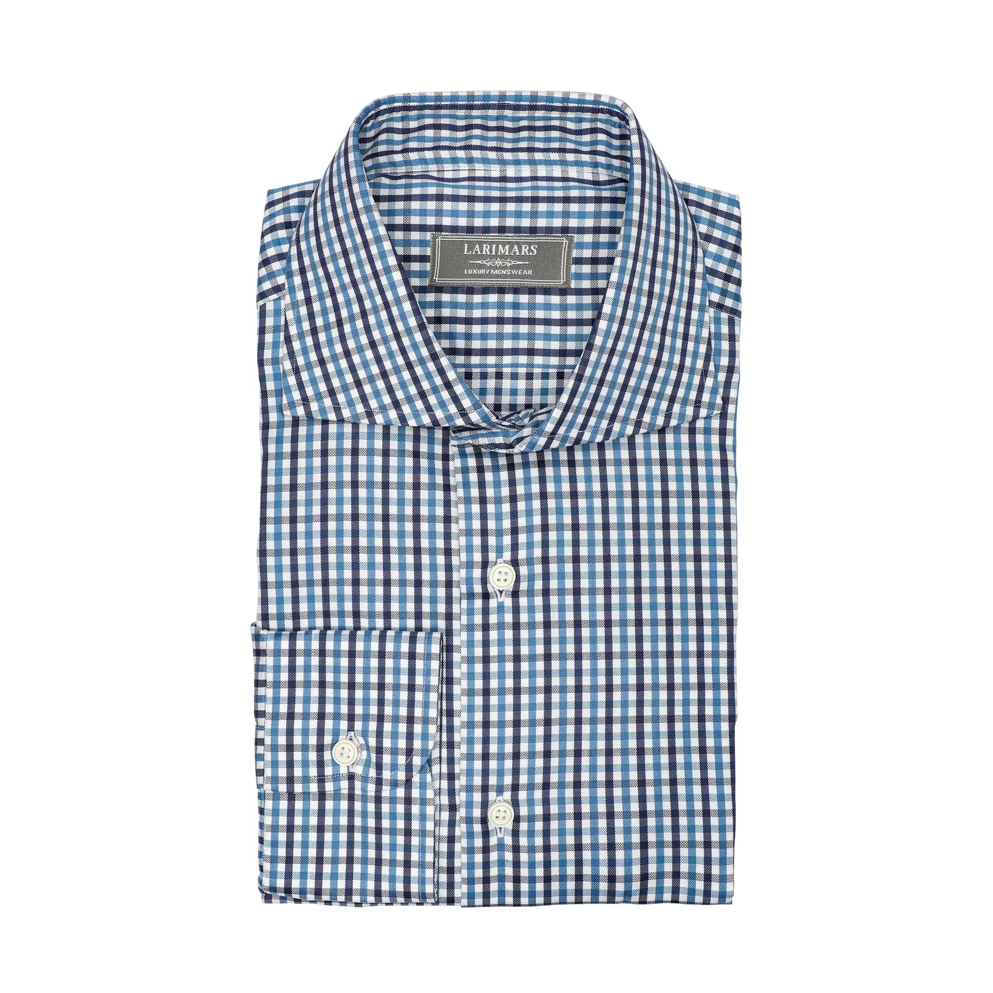 Blue Multi Check - Larimars Clothing Men's Formal and casual wear shirts
