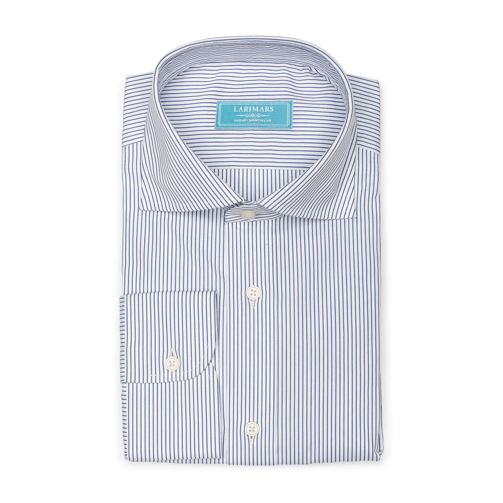 Blue Pencil Stripe - Larimars Clothing Men's Formal and casual wear shirts