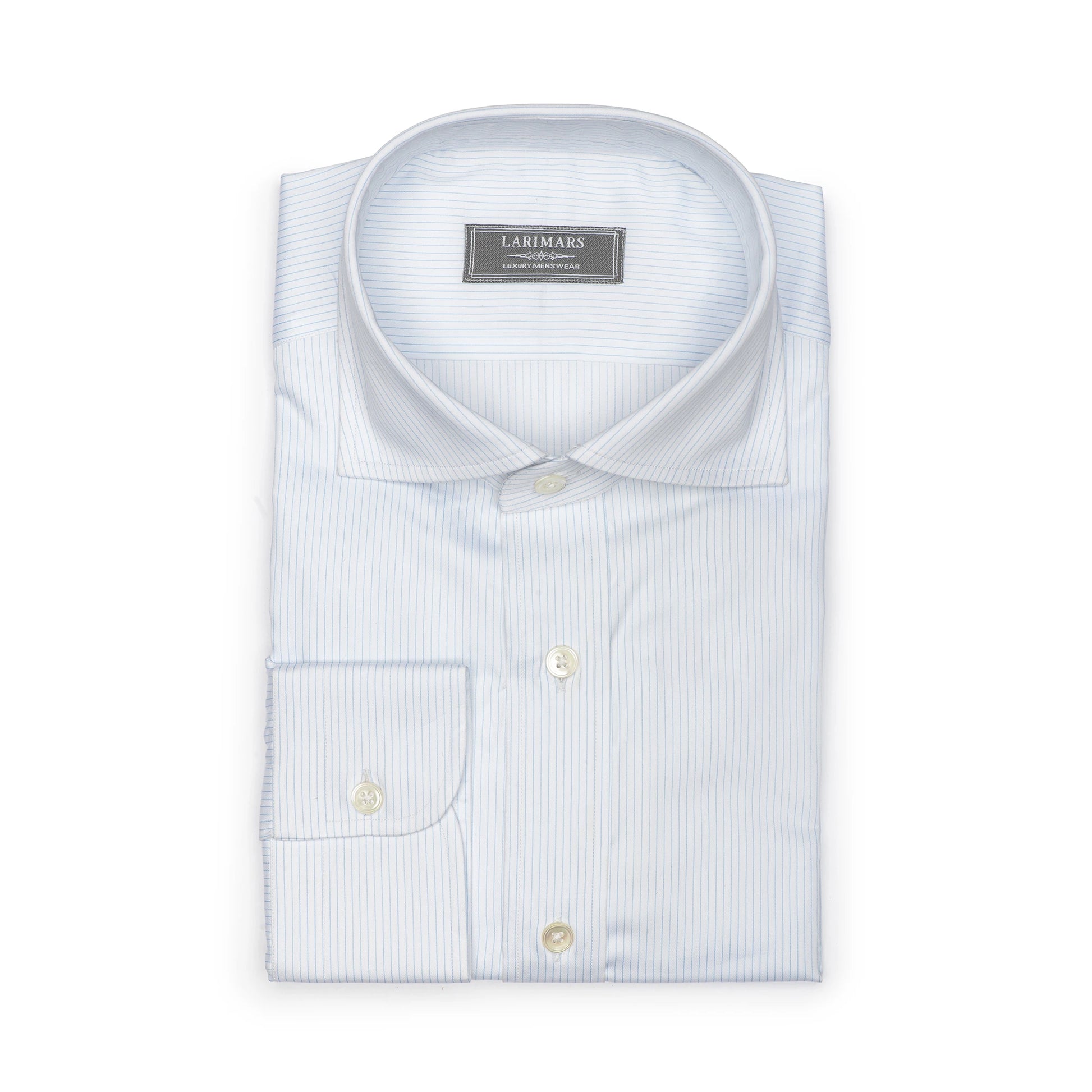 Blue Pencil Stripe - Larimars Clothing Men's Formal and casual wear shirts