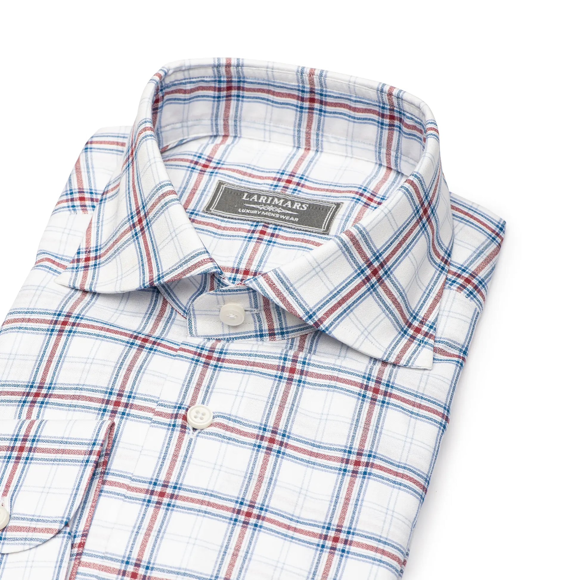 Blue & Red Big Check - Larimars Clothing Men's Formal and casual wear shirts