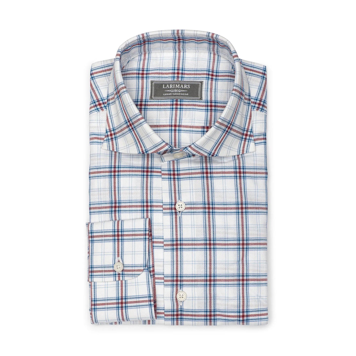 Blue & Red Big Check - Larimars Clothing Men's Formal and casual wear shirts