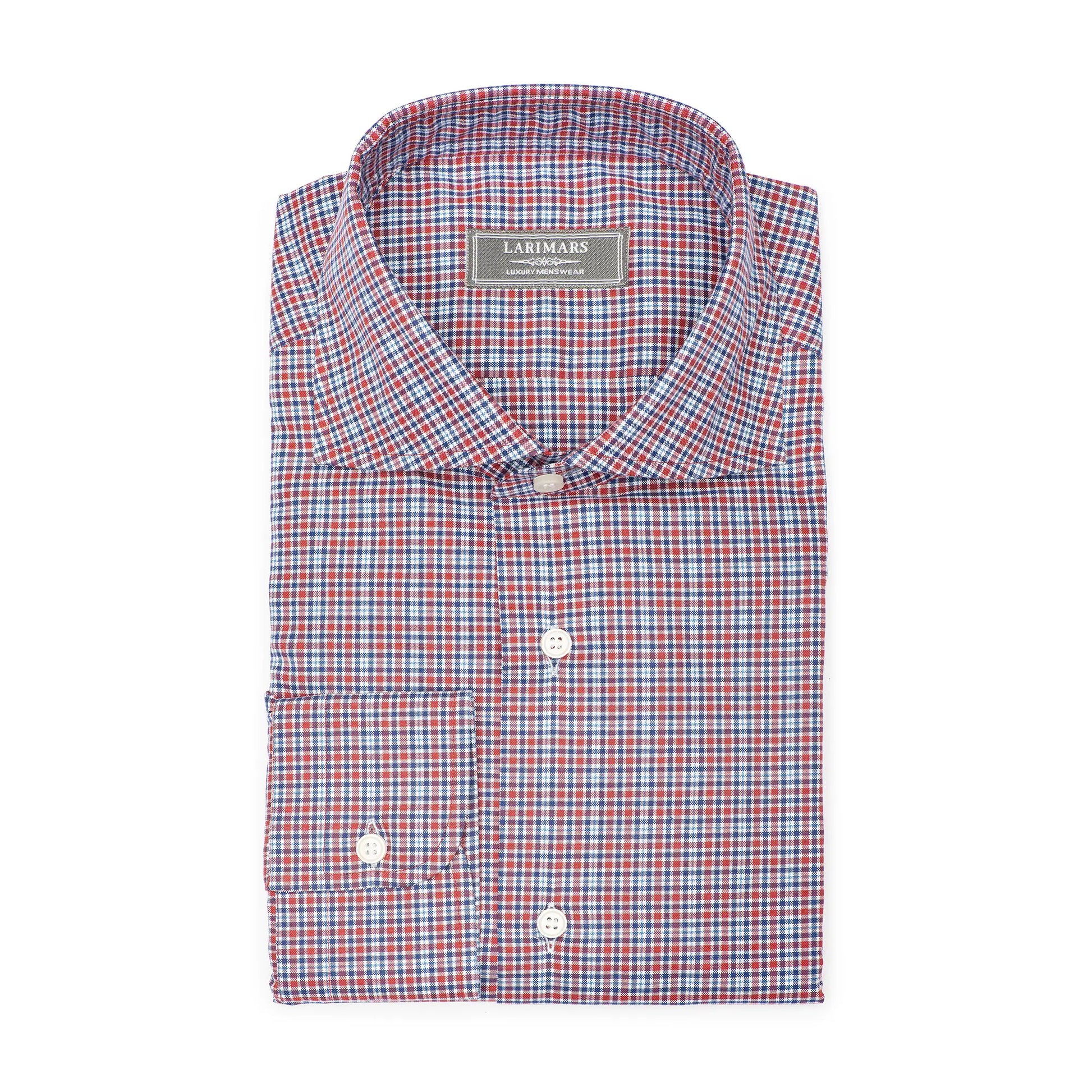 Blue & Red Multi Check - Larimars Clothing Men's Formal and casual wear shirts