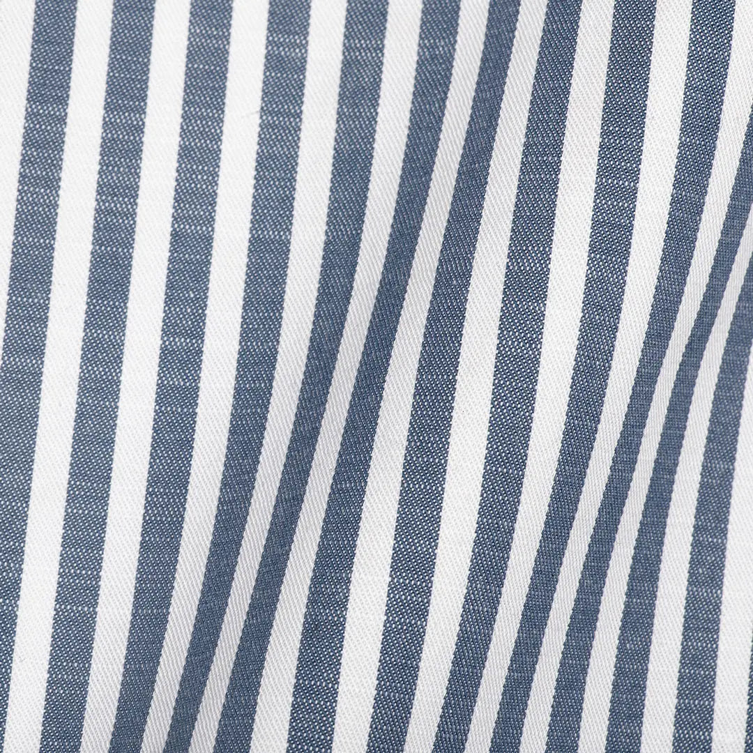 Blue Slub Bengal Stripe - Larimars Clothing Men's Formal and casual wear shirts